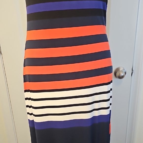 Calvin Klein Multicolor Striped Maxi Dress - Picture 7 of 9